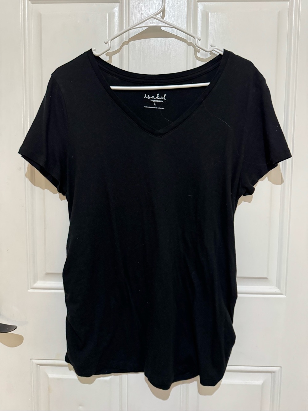 Isabel Maternity by Ingrid & Isabel Black V-Neck Short Sleeve Tee